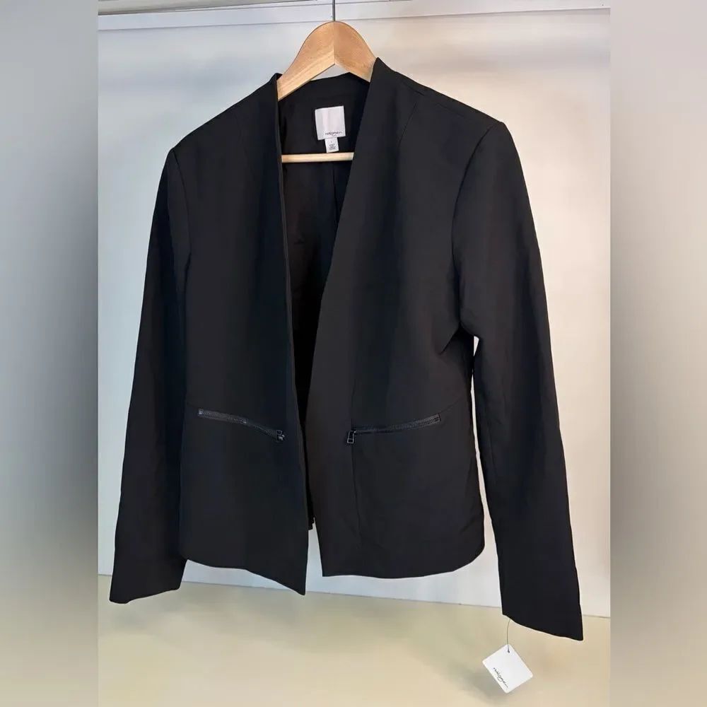 NWT Halogen Black Blazer Lg